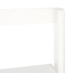 2-Shelf Leaning Desk with Mahogany Frame – White / Natural+Charcoal / Black / Honey Brown+Charcoal, 1-Person Use
