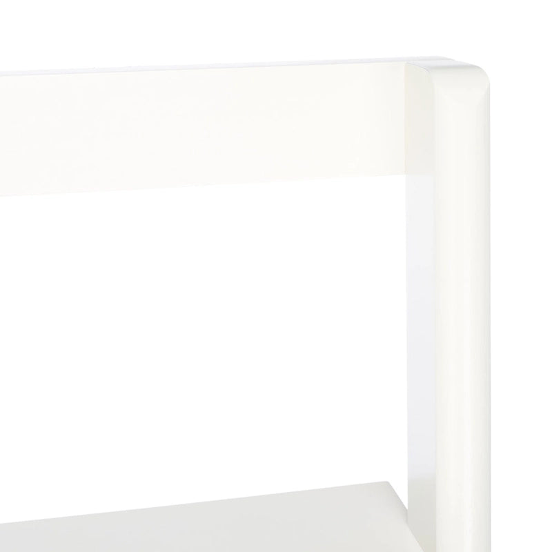 2-Shelf Leaning Desk with Mahogany Frame – White / Natural+Charcoal / Black / Honey Brown+Charcoal, 1-Person Use