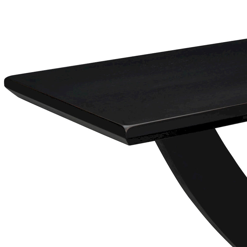 Rustic Console Table with Cross-Leg Design – Black / Brown, 1-Unit