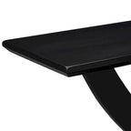 Rustic Console Table with Cross-Leg Design – Black / Brown, 1-Unit