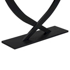 Rustic Console Table with Cross-Leg Design – Black / Brown, 1-Unit