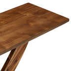 Rustic Console Table with Cross-Leg Design – Black / Brown, 1-Unit