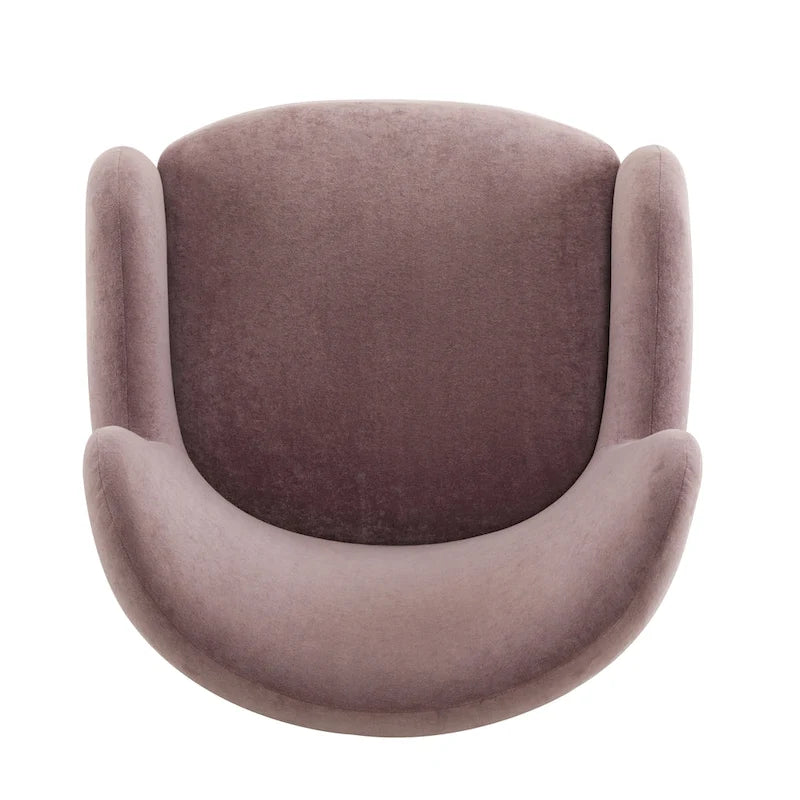Fabric Wingback Accent Chair with Tapered Legs – Camel / White / Pinkish Purple / Brown / Olive Green / Gray Blue, 1-Person Use