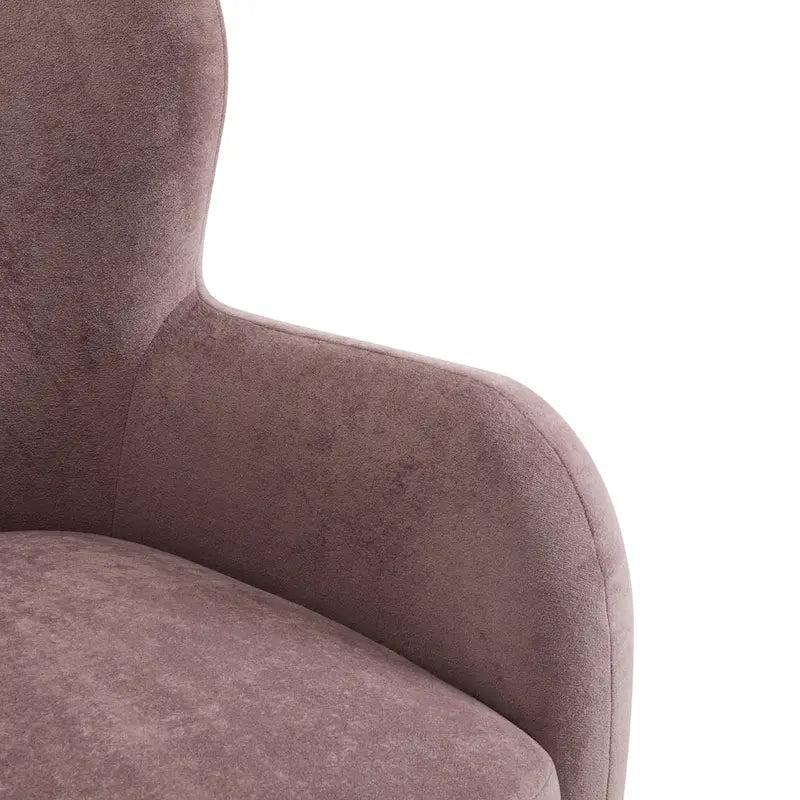 Fabric Wingback Accent Chair with Tapered Legs – Camel / White / Pinkish Purple / Brown / Olive Green / Gray Blue, 1-Person Use