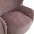 Fabric Wingback Accent Chair with Tapered Legs – Camel / White / Pinkish Purple / Brown / Olive Green / Gray Blue, 1-Person Use