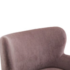 Fabric Wingback Accent Chair with Tapered Legs – Camel / White / Pinkish Purple / Brown / Olive Green / Gray Blue, 1-Person Use