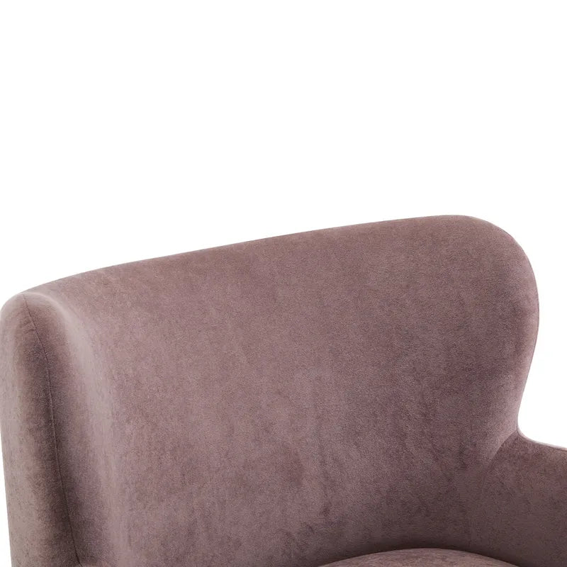 Fabric Wingback Accent Chair with Tapered Legs – Camel / White / Pinkish Purple / Brown / Olive Green / Gray Blue, 1-Person Use