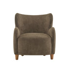 Fabric Wingback Accent Chair with Tapered Legs – Camel / White / Pinkish Purple / Brown / Olive Green / Gray Blue, 1-Person Use