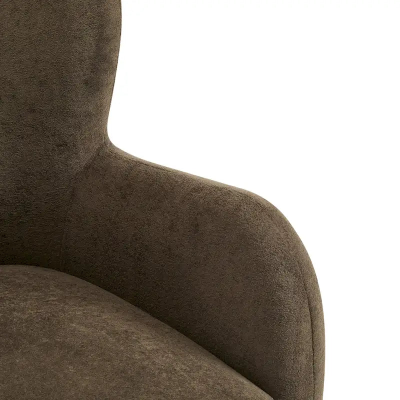 Fabric Wingback Accent Chair with Tapered Legs – Camel / White / Pinkish Purple / Brown / Olive Green / Gray Blue, 1-Person Use