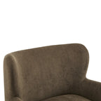 Fabric Wingback Accent Chair with Tapered Legs – Camel / White / Pinkish Purple / Brown / Olive Green / Gray Blue, 1-Person Use