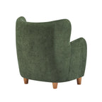 Fabric Wingback Accent Chair with Tapered Legs – Camel / White / Pinkish Purple / Brown / Olive Green / Gray Blue, 1-Person Use