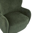 Fabric Wingback Accent Chair with Tapered Legs – Camel / White / Pinkish Purple / Brown / Olive Green / Gray Blue, 1-Person Use