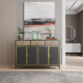 Freestanding Sideboard Cabinet with Drawers and Closed Storage – Dark Gray, 1-Unit