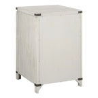 2-Drawer Letter-Size File Cabinet in Champagne Oak Wood Veneer – Off-White, 1-Unit