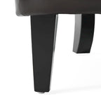 Oversized Bonded Leather Tufted Club Chair – Espresso, 1-Person Use