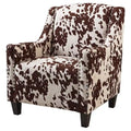 Cow Print Velvet Club Chair – Multi-Color, 1-Person Use