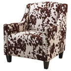 Cow Print Velvet Club Chair – Multi-Color, 1-Person Use