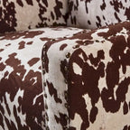 Cow Print Velvet Club Chair – Multi-Color, 1-Person Use