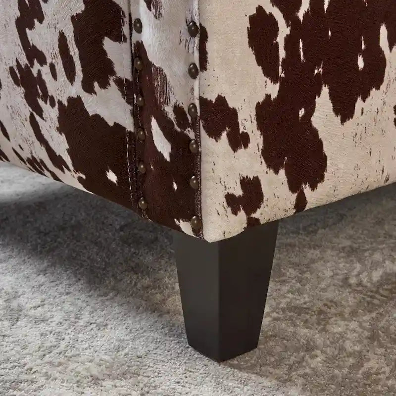 Cow Print Velvet Club Chair – Multi-Color, 1-Person Use