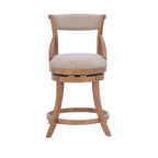Big & Tall 360° Swivel Counter Stool with Padded Back – Natural, 1-Person Use