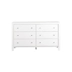 6-Drawer Transitional Dresser with Dovetail Construction – Cherry / Black / White / Grey, 1-Unit