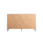 6-Drawer Transitional Dresser with Dovetail Construction – Cherry / Black / White / Grey, 1-Unit