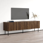 Art Deco Style TV Stand with Matte Finish for TVs up to 85" – Wood, 1-Person Use
