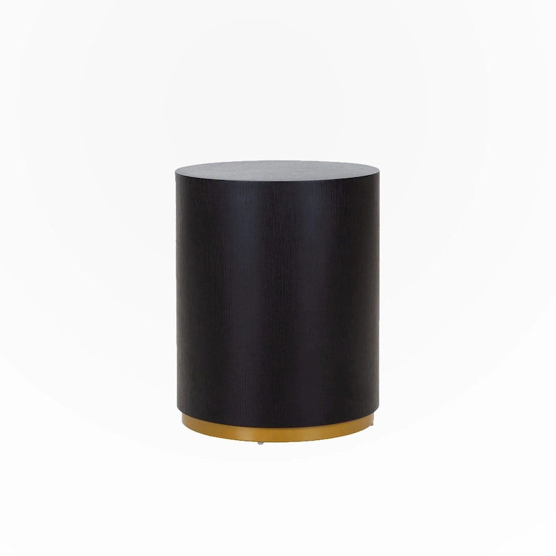 Round MDF Coffee Table / Side Table – Black, 1-Unit