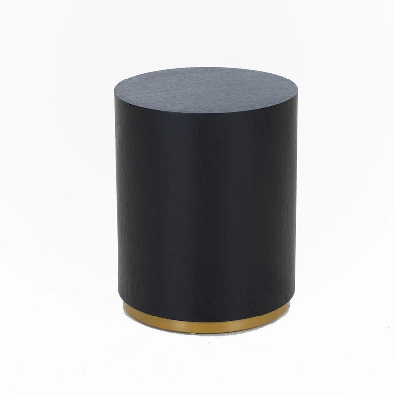 Round MDF Coffee Table / Side Table – Black, 1-Unit