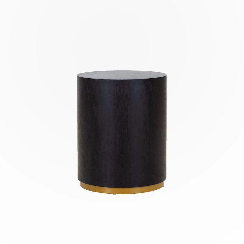 Round MDF Coffee Table / Side Table – Black, 1-Unit