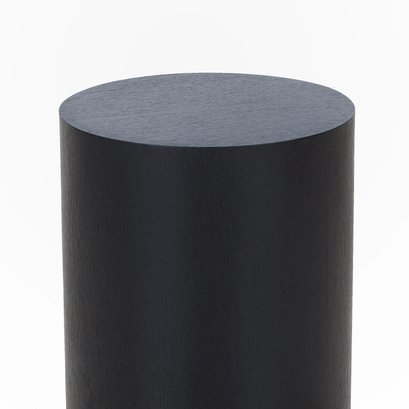 Round MDF Coffee Table / Side Table – Black, 1-Unit