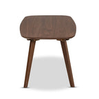 Mid-Century Modern Rubberwood Coffee Table with Angled Legs – Walnut, 1-Unit