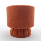 Velvet Swivel Accent Barrel Chair – White / Green / Black / Orange, 1-Person Use