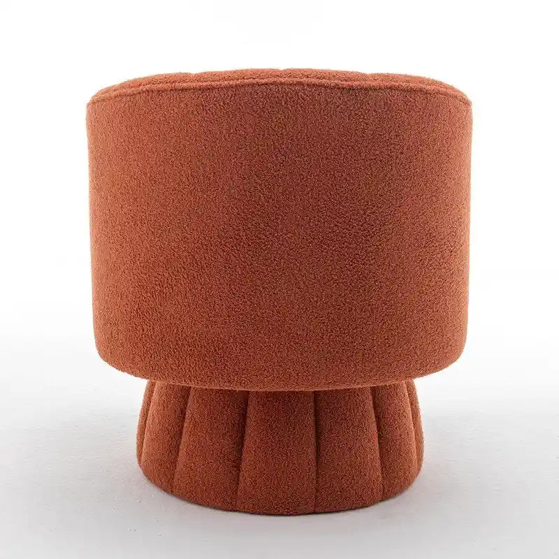 Velvet Swivel Accent Barrel Chair – White / Green / Black / Orange, 1-Person Use