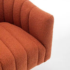 Velvet Swivel Accent Barrel Chair – White / Green / Black / Orange, 1-Person Use