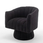 Velvet Swivel Accent Barrel Chair – White / Green / Black / Orange, 1-Person Use
