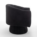 Velvet Swivel Accent Barrel Chair – White / Green / Black / Orange, 1-Person Use