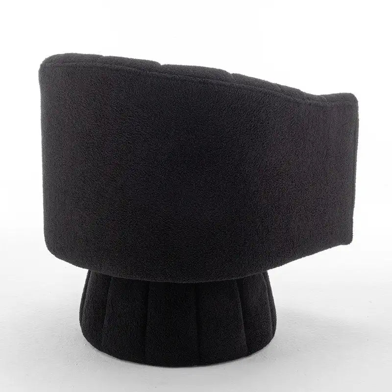 Velvet Swivel Accent Barrel Chair – White / Green / Black / Orange, 1-Person Use