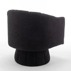 Velvet Swivel Accent Barrel Chair – White / Green / Black / Orange, 1-Person Use