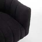 Velvet Swivel Accent Barrel Chair – White / Green / Black / Orange, 1-Person Use