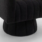 Velvet Swivel Accent Barrel Chair – White / Green / Black / Orange, 1-Person Use