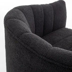 Velvet Swivel Accent Barrel Chair – White / Green / Black / Orange, 1-Person Use