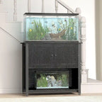 40-50 Gallon Aquarium Stand with Storage Cabinet – Black / Grey / Brown, 1-Unit