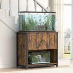40-50 Gallon Aquarium Stand with Storage Cabinet – Black / Grey / Brown, 1-Unit
