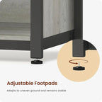 40-50 Gallon Aquarium Stand with Storage Cabinet – Black / Grey / Brown, 1-Unit
