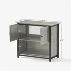 40-50 Gallon Aquarium Stand with Storage Cabinet – Black / Grey / Brown, 1-Unit