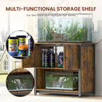 40-50 Gallon Aquarium Stand with Storage Cabinet – Black / Grey / Brown, 1-Unit
