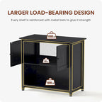 40-50 Gallon Aquarium Stand with Storage Cabinet – Black / Grey / Brown, 1-Unit