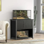 40-50 Gallon Aquarium Stand with Storage Cabinet – Black / Grey / Brown, 1-Unit