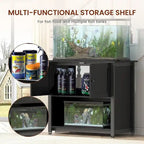 40-50 Gallon Aquarium Stand with Storage Cabinet – Black / Grey / Brown, 1-Unit